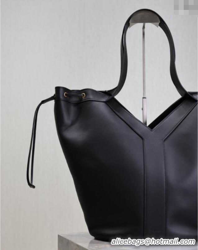 Top Grade Saint Laurent Y Large Hobo Bag in Leather 833160 Black 2025