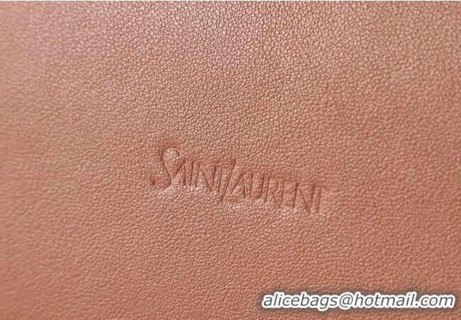 Top Grade Saint Laurent Y Small Bucket Bag in Leather 808224 Brown 2025