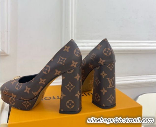 Hot Style Louis Vuitton Swing Platform Pumps 11cm in Monogram Canvas 1AIDF8 1219055