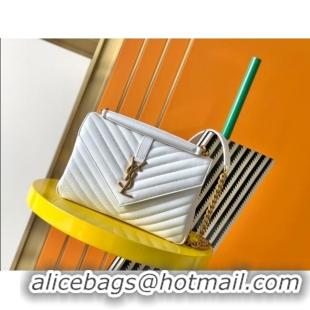 Most Popular Saint Laurent Medium Monogram College Bag in Leather 392737 White 2025