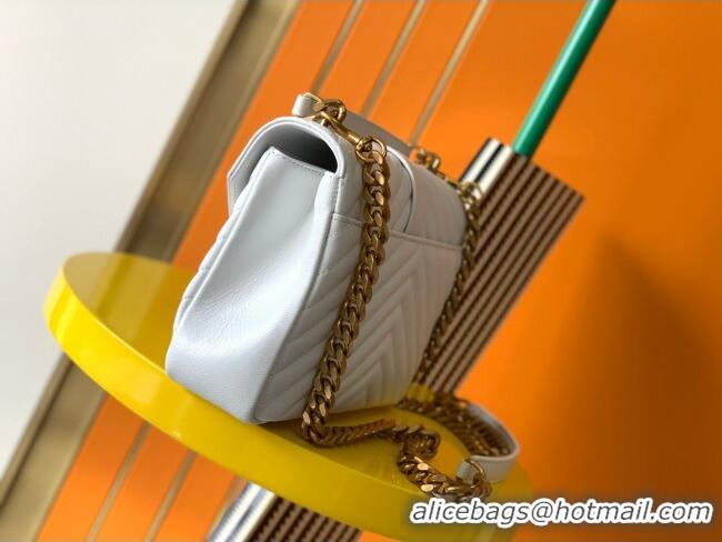 Most Popular Saint Laurent Medium Monogram College Bag in Leather 392737 White 2025