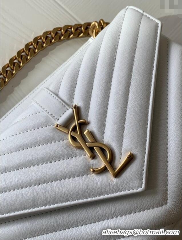 Most Popular Saint Laurent Medium Monogram College Bag in Leather 392737 White 2025
