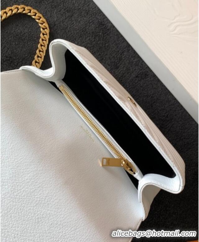 Most Popular Saint Laurent Medium Monogram College Bag in Leather 392737 White 2025