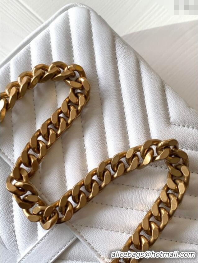 Most Popular Saint Laurent Medium Monogram College Bag in Leather 392737 White 2025