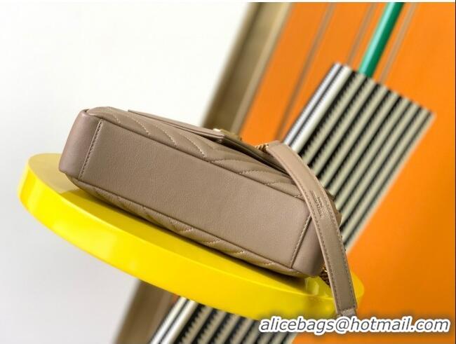 Top Design Saint Laurent Medium Monogram College Bag in Leather 392737 Beige 2025