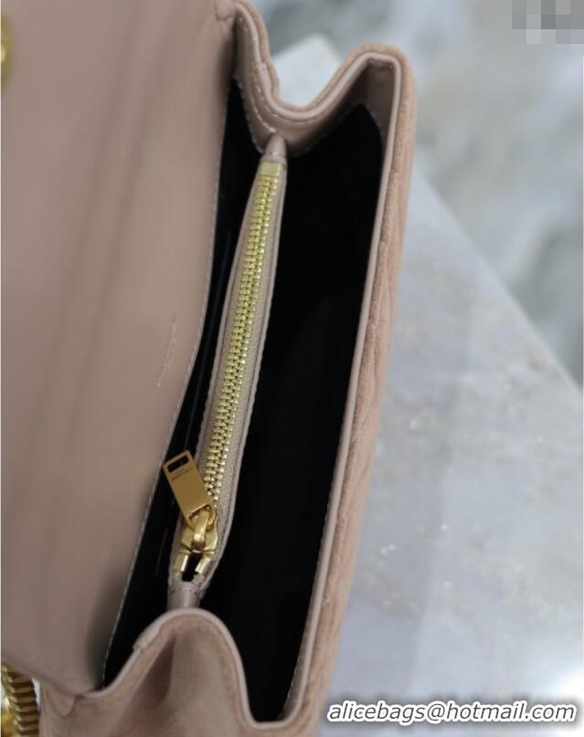 Best Price Saint Laurent Medium Monogram College Bag in Suede 392737 Dark Beige 2025
