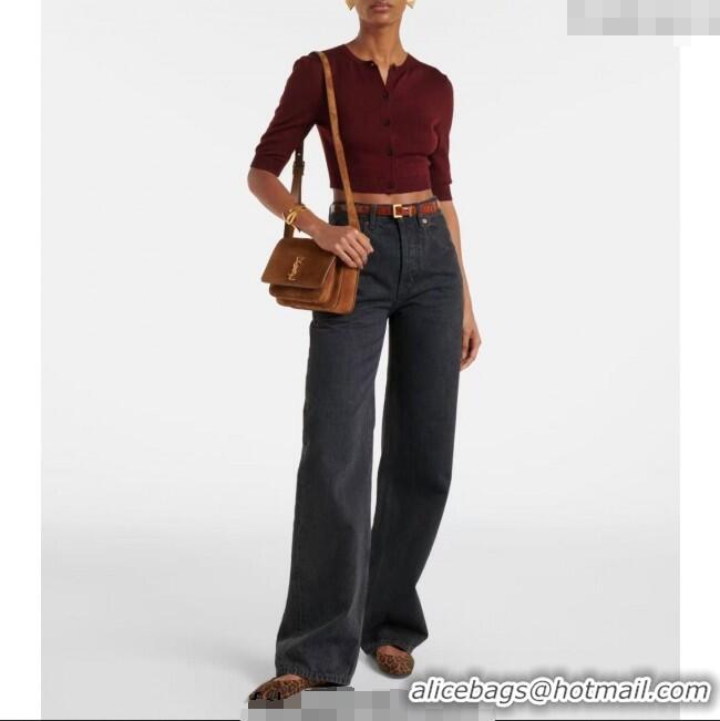 Grade Design Saint Laurent Niki Satchel Bag in Suede 718556 Clay Brown 2025