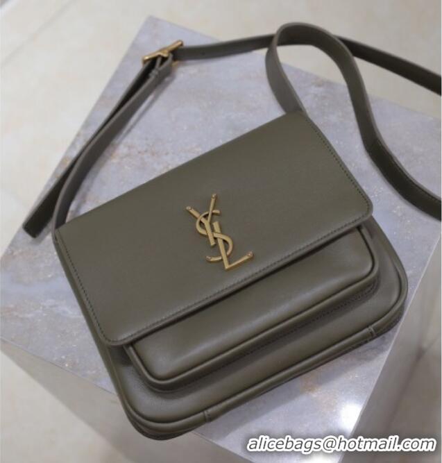 Grade Design Saint Laurent Niki Satchel Bag in Leather 718556 Green/Gold 2025