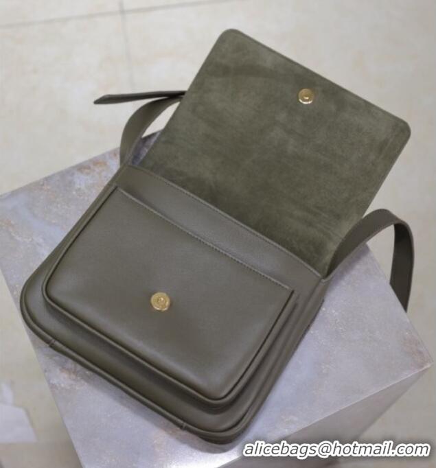 Grade Design Saint Laurent Niki Satchel Bag in Leather 718556 Green/Gold 2025