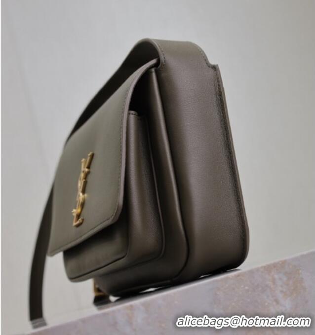 Grade Design Saint Laurent Niki Satchel Bag in Leather 718556 Green/Gold 2025