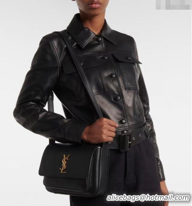 Promotional Saint Laurent Niki Satchel Bag in Leather 718556 Black/Gold 2025