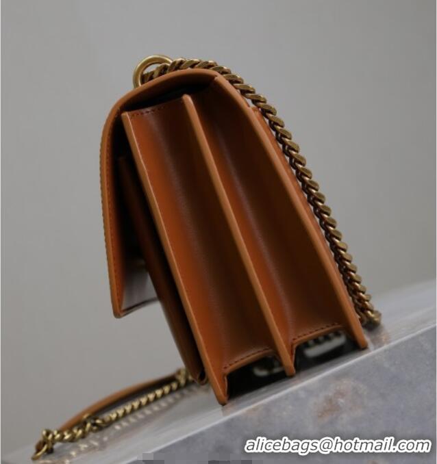 Good Product Saint Laurent Sunset Medium Bag in Box Leather 442906 Caramel Brown 2025
