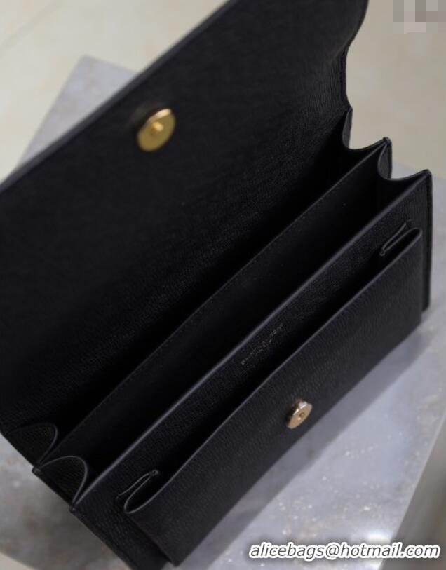 Grade Design Saint Laurent Sunset Medium Bag in Saffiano Leather 442906 Black/Gold 2025