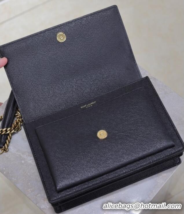 Grade Design Saint Laurent Sunset Medium Bag in Saffiano Leather 442906 Black/Gold 2025