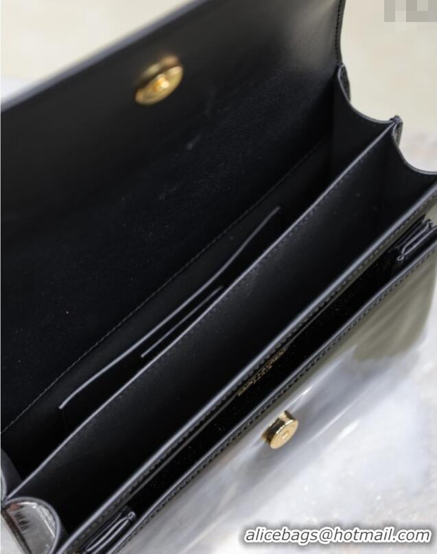 Buy Cheap Saint Laurent Sunset Medium Bag in Patent Leather 442906 Black/Gold 2025