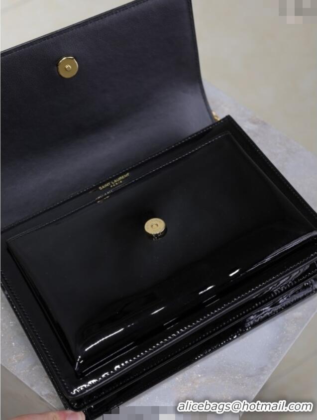 Buy Cheap Saint Laurent Sunset Medium Bag in Patent Leather 442906 Black/Gold 2025