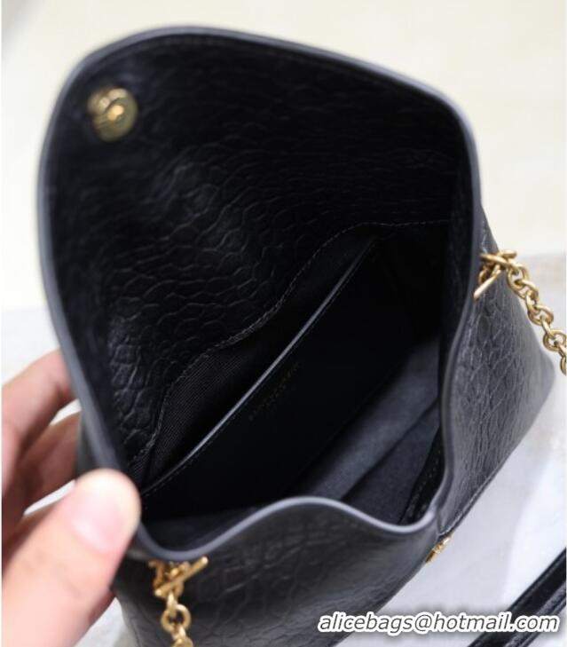 Grade Design Saint Laurent Cassandre Chain Clutch in Embossed Lambskin 819271 Black 2025