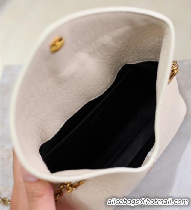 Low Price Saint Laurent Cassandre Chain Clutch in Embossed Lambskin 819271 White 2025