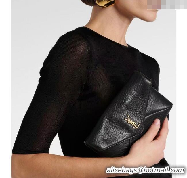 Best Price Saint Laurent Cassandre Chain Clutch in Embossed Lambskin 819271 Green 2025