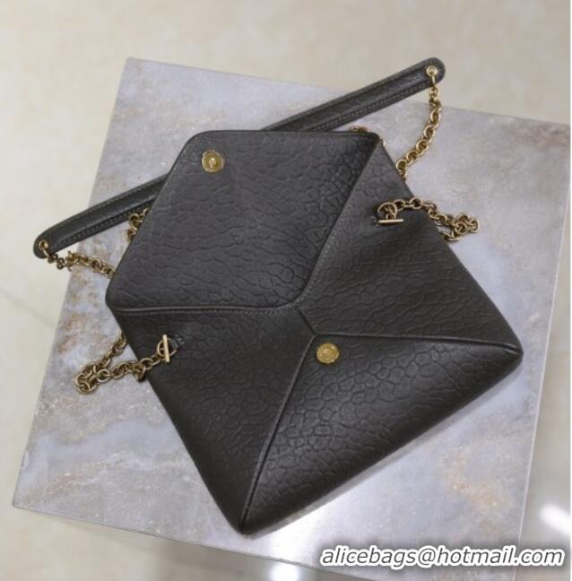 Best Price Saint Laurent Cassandre Chain Clutch in Embossed Lambskin 819271 Green 2025