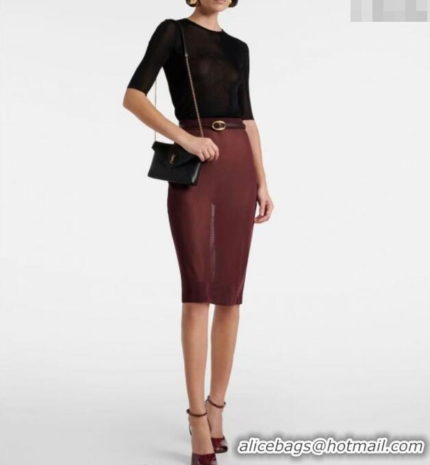 Best Price Saint Laurent Cassandre Chain Clutch in Embossed Lambskin 819271 Green 2025