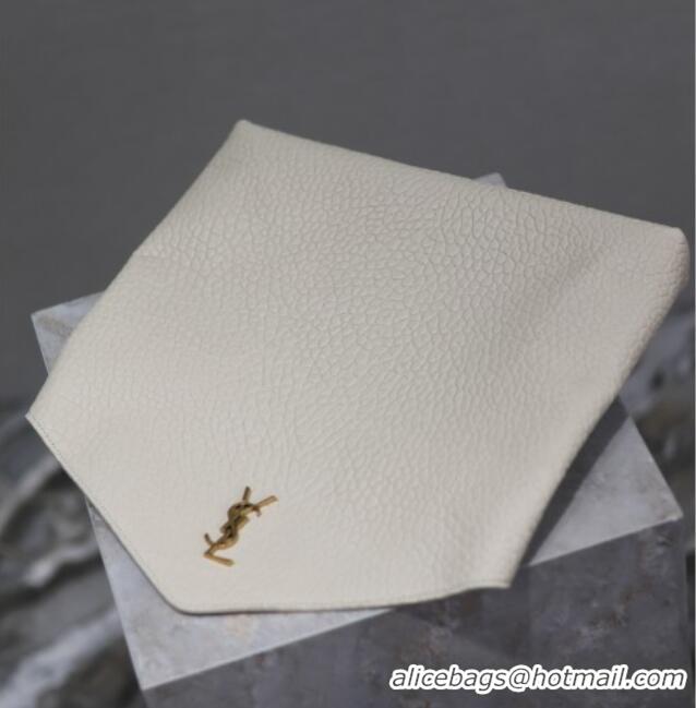 Best Price Saint Laurent Cassandre Large Envelope Pouch in Embossed Lambskin 769307 White 2025