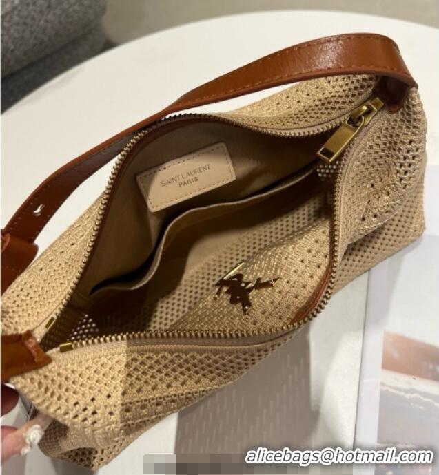 Super Quality Saint Laurent Hobo Bag in Straw 23070 Khaki 2025