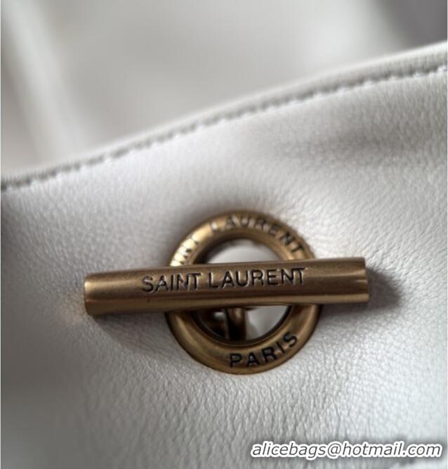 Discount Saint Laurent Jamie Shopping Small Bag in Lambskin 833948 White 2025 Top Quality