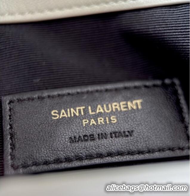 Discount Saint Laurent Jamie Shopping Small Bag in Lambskin 833948 White 2025 Top Quality
