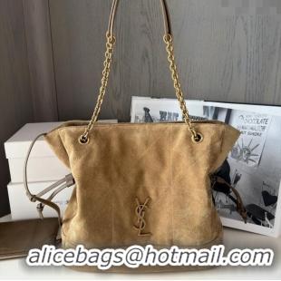 Well Crafted Saint Laurent Jamie Shopping Small Bag in Suede 833948 Brown 2025 Top Quality