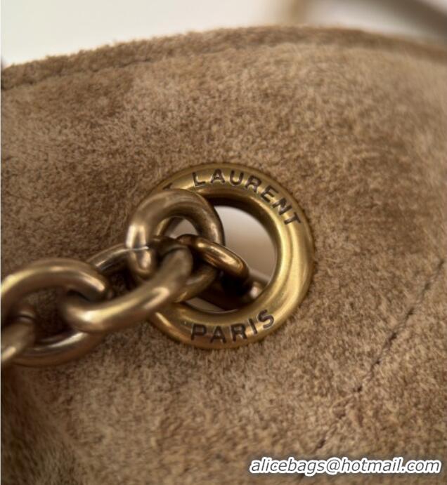 Well Crafted Saint Laurent Jamie Shopping Small Bag in Suede 833948 Brown 2025 Top Quality