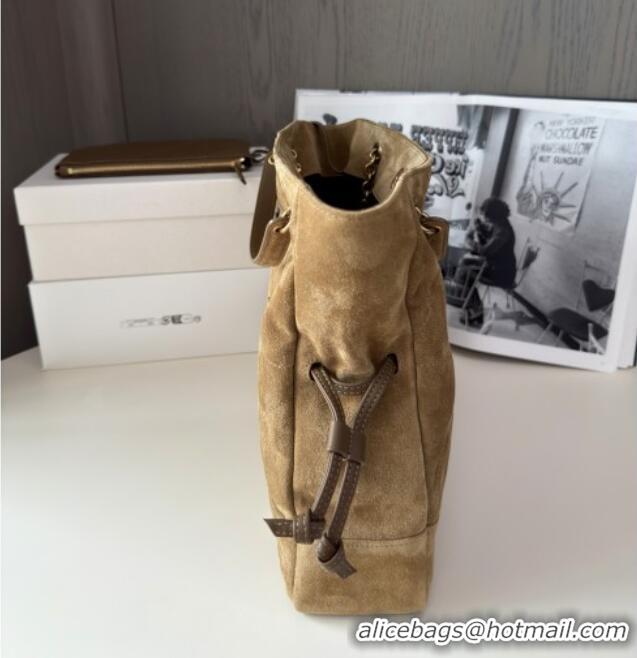 Well Crafted Saint Laurent Jamie Shopping Small Bag in Suede 833948 Brown 2025 Top Quality