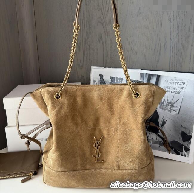 Well Crafted Saint Laurent Jamie Shopping Small Bag in Suede 833948 Brown 2025 Top Quality