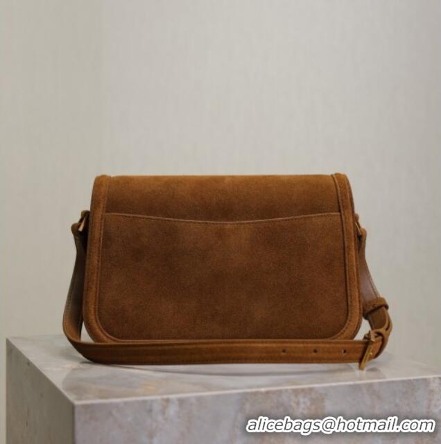 Super Quality Saint Laurent Solferino Medium Bag in Suede 8323300 Cognac Brown 2025