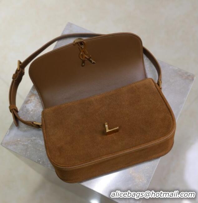 Super Quality Saint Laurent Solferino Medium Bag in Suede 8323300 Cognac Brown 2025