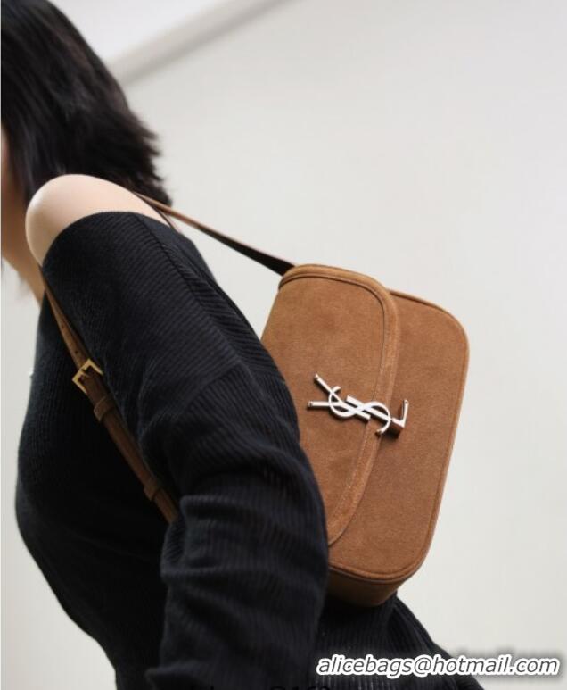 Super Quality Saint Laurent Solferino Medium Bag in Suede 8323300 Cognac Brown 2025