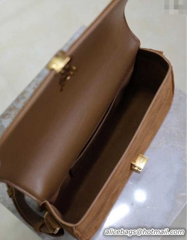 Super Quality Saint Laurent Solferino Medium Bag in Suede 8323300 Cognac Brown 2025