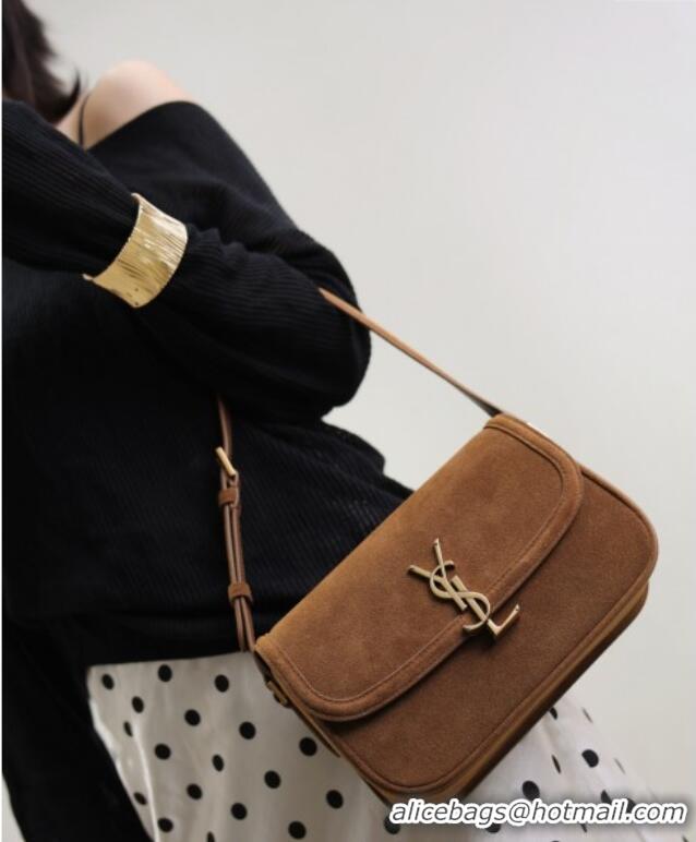 Super Quality Saint Laurent Solferino Medium Bag in Suede 8323300 Cognac Brown 2025