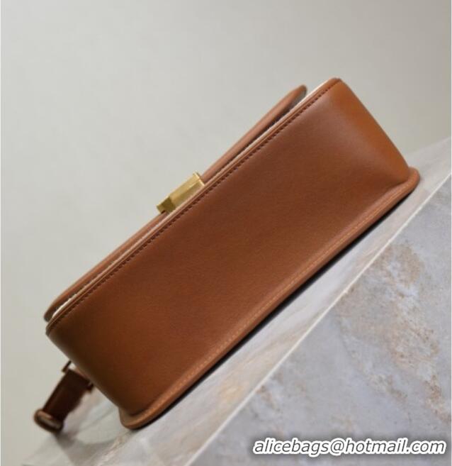 Buy Fashionable Saint Laurent Solferino Medium Bag in Cotton Linen and Leather 8323300 Brown 2025