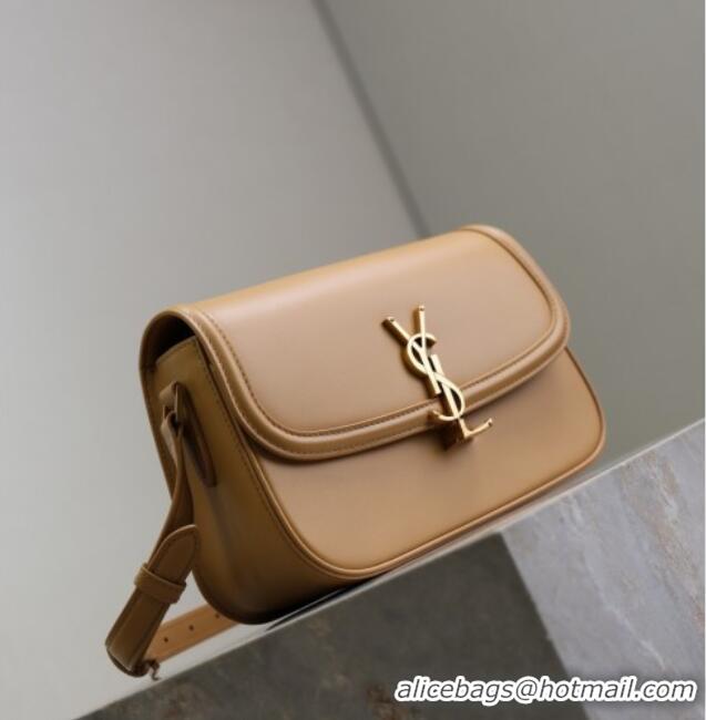 Top Quality Saint Laurent Solferino Medium Bag in Box Leather 8323300 Light Hazelnut 2025