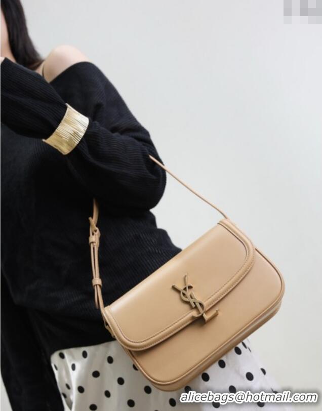Top Quality Saint Laurent Solferino Medium Bag in Box Leather 8323300 Light Hazelnut 2025