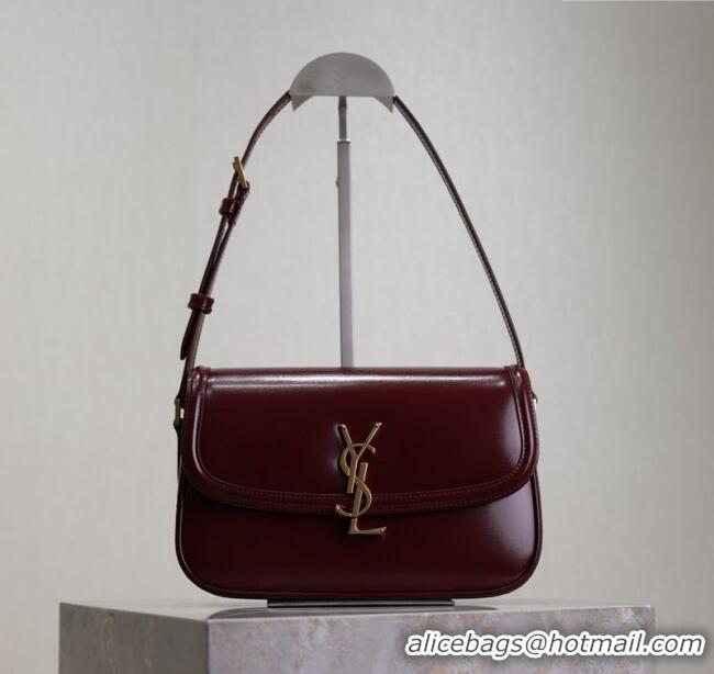 Discount Saint Laurent Solferino Medium Bag in Box Leather 8323300 Rouge Cabernet 2025