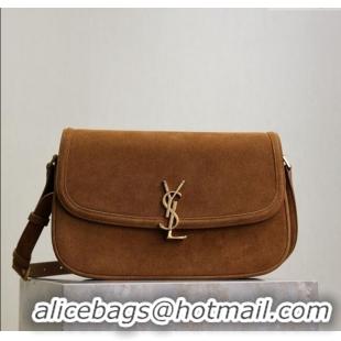 Super Quality Saint Laurent Solferino Large Bag in Suede 832332 Cognac Brown 2025