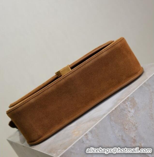Super Quality Saint Laurent Solferino Large Bag in Suede 832332 Cognac Brown 2025