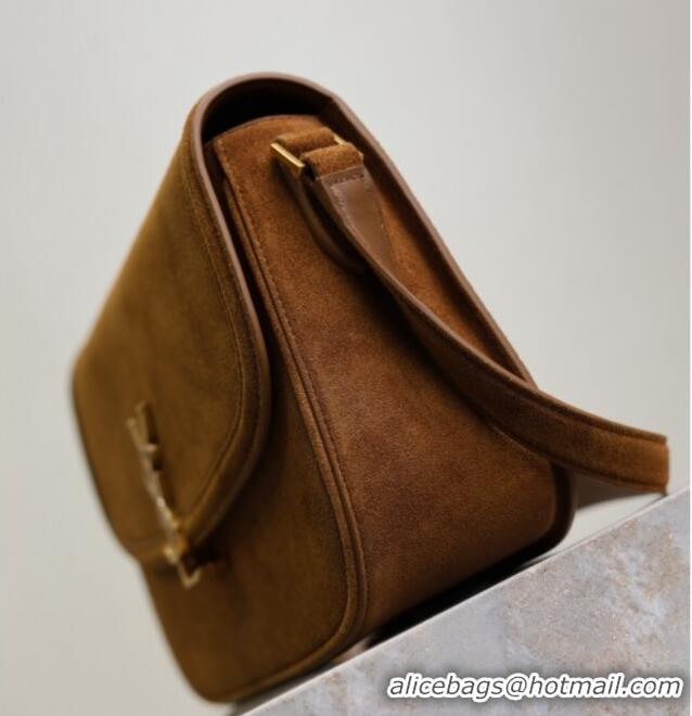 Super Quality Saint Laurent Solferino Large Bag in Suede 832332 Cognac Brown 2025