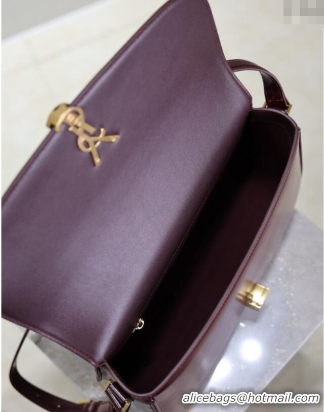 Shop Discount Saint Laurent Solferino Large Bag in Box Leather 832332 Rouge Cabernet 2025