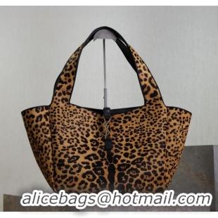 Luxury Cheap Saint Laurent Bea Tote Bag in in Leopard Print Pony Hair 763435 2025