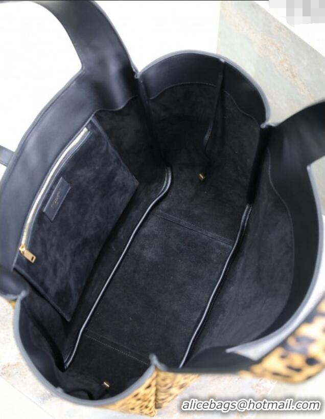 Luxury Cheap Saint Laurent Bea Tote Bag in in Leopard Print Pony Hair 763435 2025