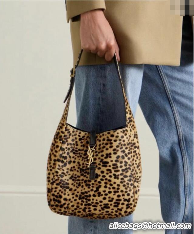 Super Quality Saint Laurent LE 5 A 7 Supple Small Hobo Bag in Leopard Print Pony Hair 713938 2025