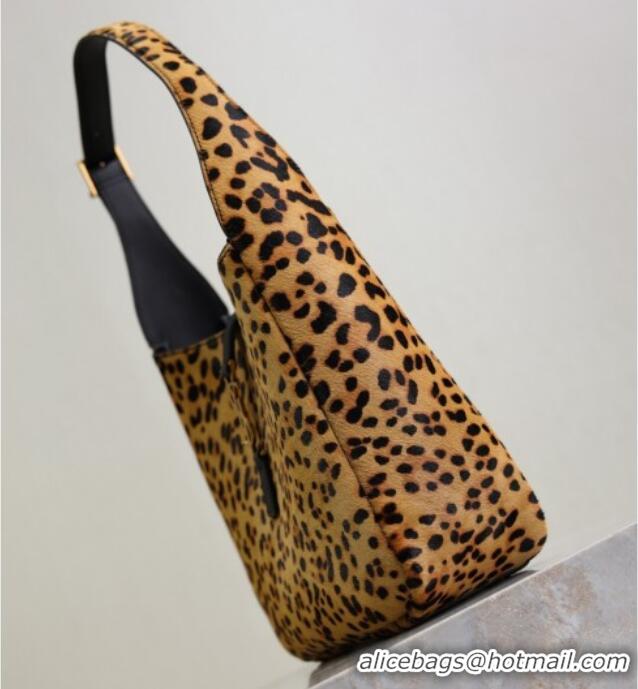 Super Quality Saint Laurent LE 5 A 7 Supple Small Hobo Bag in Leopard Print Pony Hair 713938 2025